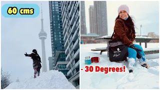 Biggest SNOW STORM in TORONTO How we managed to capture this video? #snowstorm  #blizzard #vlog