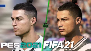 FIFA 21 vs PES 2021 - Juventus Player Faces Comparison