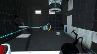 Portal 2 - Pneumatic Diversity Vent and Laser cutting into the level