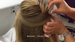 Греческая Коса с элементом "Роза" HAIRVIDEO Анна Саядян