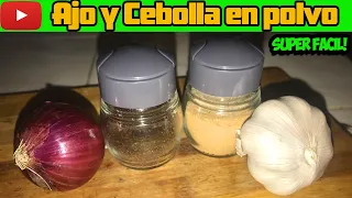 Como hacer AJO EN POLVO & CEBOLLA EN POLVO No Gastes Más!!