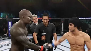 Max Carlyle vs. Bruce Lee (EA Sports UFC 2) - CPU vs. CPU - Crazy UFC 👊🤪