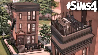 New York Family Townhouse | No CC | The sims 4 | Stop motion Speed build | Base Game + Dessert Luxe