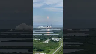 Launch of the Axiom 2 crew on SpaceX Falcon 9 seen from VAB Roof #shorts
