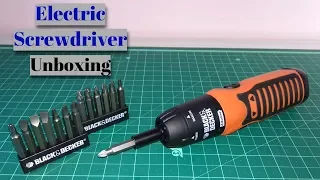 Black & Decker A7073 Battery Powered Screwdriver Unboxing