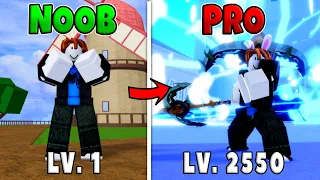 All Sword Noob to Pro Level 1 to Max Level 2550 and Awakening Rabbit v4 in Blox Fruits!