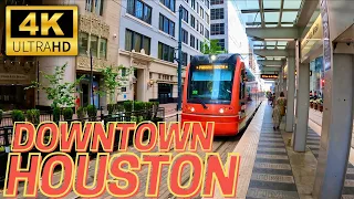 Downtown Houston City Walk 4K 2022