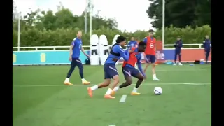 Bukayo Saka destroying Trent Alexander-Arnold and Kyle Walker