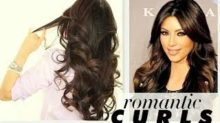 ★ KIM KARDASHIAN BIG CURLS TUTORIAL | CUTE LONG HAIRSTYLES | HOW TO BLOW-DRY + CURL YOUR HAIR