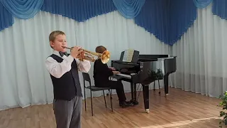 Фоменко Тихон, 8 лет, Р Газизов Весёлый пешеход, И Бах Пьеса