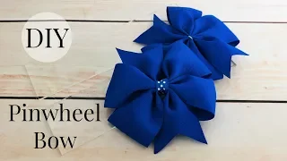 DIY Pinwheel bow/How to make pinwheel bow using template