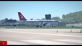 X-plane 11 Посадка в Сочи A319 Turkish Airlines