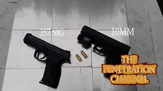 10MM vs. 357 SIG (Part 2) (7075 T6 Aluminum)