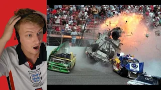 BRITISH Guy REACTS To NASCAR Worst Crashes Ever