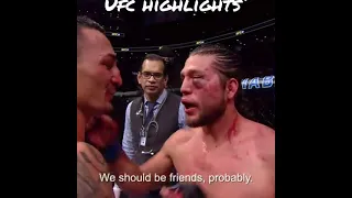 MAX HOLLOWAY WENT TO BRIAN ORTEGA AFTER FIGHT