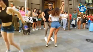 Street Salsa Dancers in Madrid Spain