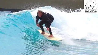 Surfing at THE WAVE Bristol (Intermediate session)