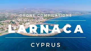 Larnaca Cyprus - Beautiful Beach Drone Footage
