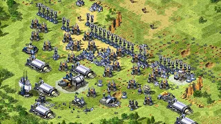 Red ALert 2 - Twin River 7 vs 1 - brutal AI  - GReat BriTain - good Game