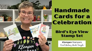 Cute Celebration Cards Anyone Can Make | Bird's Eye View Stamp Set