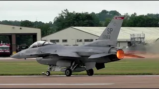 USAF F-16C Viper Solo Take Off at RIAT 2019