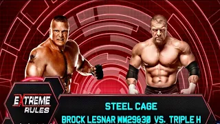 TRIPLE H VS BROCK LESNAR Rematch 2013 Simulation Match