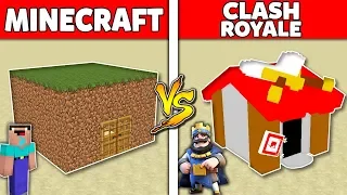 Minecraft Battle: MINECRAFT vs CLASH ROYALE : SUPER HOUSE BASE Challenge in Minecraft Animation