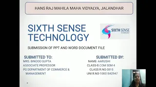 3815 Sixth Sense Technology