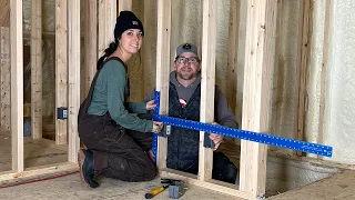 PUTTING OUR SKILLS TO THE TEST | Husband & Wife Build OFF-GRID Cabin in the WOODS