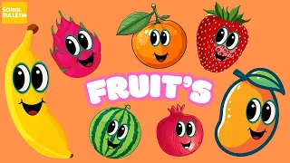 Fruits Name | Pre-School |  Learn English Words | Video For Toddlers and KIDS | #funwithfruits