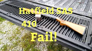 Hatfield SAS 410 semi automatic shotgun, first shots. how will it run? not without problems! Fail.