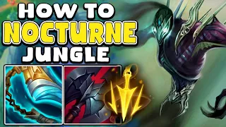 How to Nocturne Jungle & CARRY + Best Build/Runes | Nocturne Guide Season 13 League of Legends