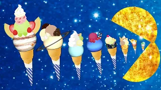 hungry Planets Funny Planet comparison 8 Planets sizes Planet SIZES for kids for BABY惑星を学ぼう　子供・幼児・赤ち