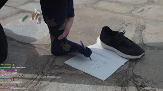 Daidus reveals he can draw with his feet ft Connor Pete