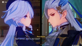 Neuvillette FIGHTS Furina Cutscene - Genshin Impact