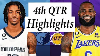 Los Angeles Lakers vs. Memphis Grizzlies Full Highlights 4th QTR | Apr 24 | 2022-2023 NBA Playoffs