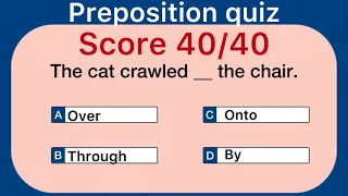 PREPOSITION quiz pt.3 | 40+ practice questions with ANSWERS #english #quiz
