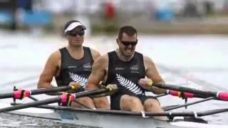 New Zealand's Nathan Cohen and Joseph Sullivan wins men's double sculls final and gets gold medal
