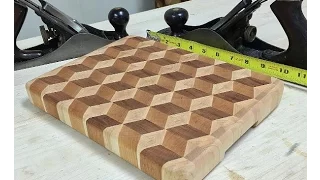 3D Cube End Grain Cutting Board