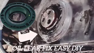 How To Repair Oil Leak Crankshaft Seal Ford Transit , Citroen Relay , Peugeot Boxer , Fiat Ducato