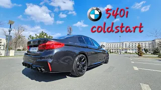 BMW 540i B58 custom exhaust cold start