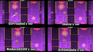 4 versions of Theory of Everything Full Version (Comparison) | Geometry Dash 2.2