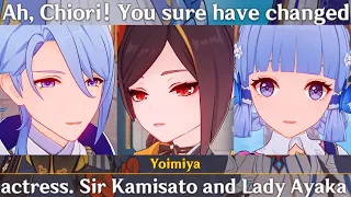 FIRST MEET CHIORI & AYAKA, AYATO, YOIMIYA in Fontaine Cutscene Genshin Impact