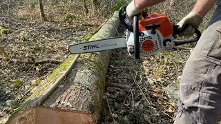 Stihl 211 cbe essai + technique à fendre