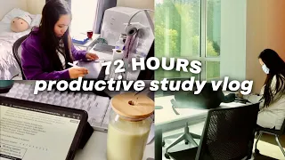 72 HOUR STUDY VLOG 📚 intense studying, notetaking, productive days in my life | college vlog