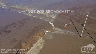 3-20-2019 Craig, MO town flooded from aerial drone view