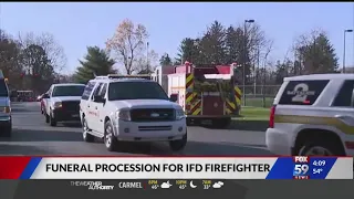 Funeral procession for IFD firefighter