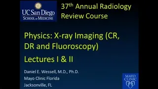 Physics: X-ray Imaging [ CR, DR and Fluoroscopy ] Lectures