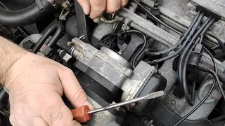 Mercedes W124 m111 throttle body replacement Boîtier papillon Дроссельная Заслонка Мерседес