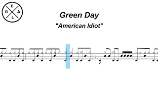 American Idiot   Green Day Drumscore